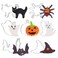 7PCS Large Halloween Cookie Cutters Set Stainless Steel Metal Halloween Cookie Cutters Shapes  Witchs Hat Pumpkin Ghost Bat Spidder and Cats Halloween Cookie Cutter