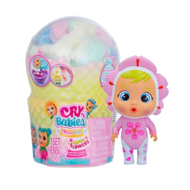 Cry Babies Magic Tears Happy Flowers  9 Surprises to UNbox Mystery Doll for Girls  Kids 3 and up
