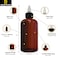 BRIGHTFROM Twist Top Applicator Bottles 8 OZ Amber Squeeze Empty Round Plastic Bottles BPAFree PET Refillable OpenClose Nozzle Black  Multi Purpose Pack of 2