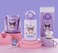 Everyday Delights Sanrio Kuromi Stainless Steel Insulated Water Bottle with Cup Straw and Bag 500ml  Purple