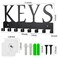 HappyHapi Metal Key Hanger Wall Mount Key Holder Wall Mounted Key Hooks Organizer Key Hanger Rack Wall Mounted for Home Entryway Hallway Office Matte Black1144906