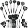 Silicone Kitchen Utensils Set  Culinary Couture 24Pieces Grey Silicone Cooking Utensils Set for Nonstick Cookware  Silicone Spatulas Set Stainless Steel Handle  Other Kitchen accessories