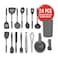 Silicone Kitchen Utensils Set  Culinary Couture 24Pieces Grey Silicone Cooking Utensils Set for Nonstick Cookware  Silicone Spatulas Set Stainless Steel Handle  Other Kitchen accessories