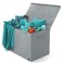 Mindspace Toy Chest for Baby Toys  Stuffed Animal Storage with Lid for Kids Playroom  Large Toy Organizer Box for Boys  Girls  Toy Bin for Living Room  The Oxford Collection Gray