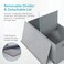 Mindspace Toy Chest for Baby Toys  Stuffed Animal Storage with Lid for Kids Playroom  Large Toy Organizer Box for Boys  Girls  Toy Bin for Living Room  The Oxford Collection Gray