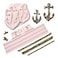 Anchor Silicone Molds Rope Fondant Mold Pirate Chocolate for Pirate Rope Hook Ship Rudder Polymer Resin Clay for Birthday Cake Cupcake Decoration Candy Sugar Craft