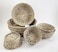 CalCastle Round Gift Baskets Woven Bread Roll Baskets Food Serving Baskets Natural Coco Midrib Material 7  3 PCS