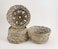 CalCastle Round Gift Baskets Woven Bread Roll Baskets Food Serving Baskets Natural Coco Midrib Material 7  3 PCS