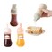 RROAD Measurable Condiment Squeeze Bottle 4PACS Sauce Squeeze Bottle Household plastic squeeze bottle kitchen tomato salad 5hole squeeze bottle