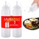 LNJBABAO 2 Pcs 8oz Plastic Squeeze Condiment Bottles Sauce Bottles 8oz Seasoning Dispensers 250ml Squeeze Condiment Bottles for Condiments Ketchup Syrup BBQ Sauce Mustard Salad Dressing