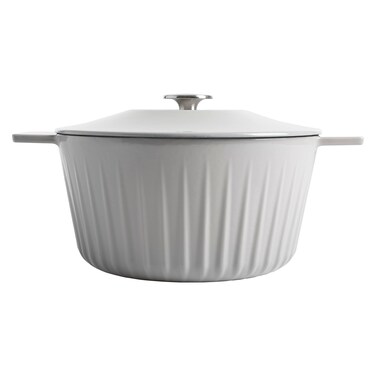 Martha Stewart Eastholm 3Quart Enameled Cast Iron Dutch Oven  Grey