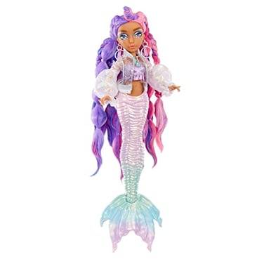 MERMAZE MERMAIDZ Color Change Kishiko Mermaid Fashion Doll Designer Outfit  Accessories Stylish Hair  Sculpted Tail Poseable Collectors Ages 4 5 6 7 8 to 12 Multicolor 581352