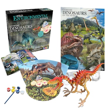 WILD ENVIRONMENTAL SCIENCE Extreme Dinosaurs of The World  for Ages 6  Create and Customize Models and Dioramas  Study The Most Extreme Dinosaurs