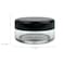 50 New empty 5 Gram 017 oz Acrylic Round Jars  BPA Free Plastic Containers for Cosmetic Lotion Cream Makeup Bead Eye shadow Rhinestone Samples Pot 5g5ml Black Lid 50 Jars