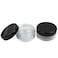 50 New empty 5 Gram 017 oz Acrylic Round Jars  BPA Free Plastic Containers for Cosmetic Lotion Cream Makeup Bead Eye shadow Rhinestone Samples Pot 5g5ml Black Lid 50 Jars