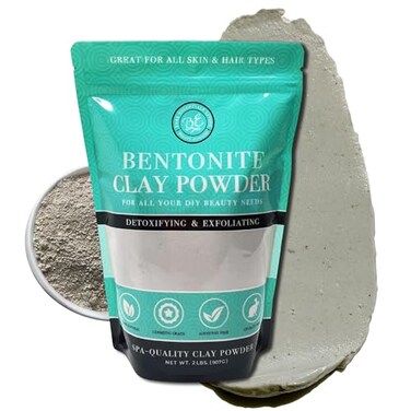 Bare Essentials Living  Bentonite Clay Powder 2lbs Face Clay Mask Bentonite Clay Detox for Skin Clay Powder for Seed Bombs Detox Bath Cosmetic Clay Powder Sodium Bentonite Clay  Made in USA