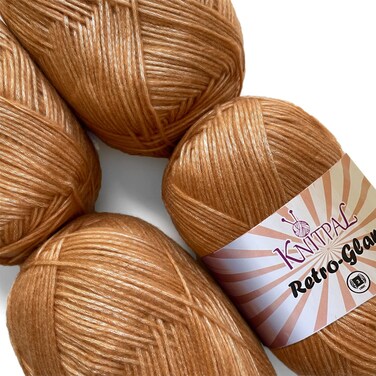 KnitPal RetroGlam Metallic Yarn for Crocheting 57 Acrylic and 43 Polyester  Soft Glitter Yarn for Knitting  DK Yarn 3 Weight Acrylic Blend Yarn Sparkle  4 Skeins 1280yds400g Rose Gold