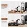 Coffee Station Organizer Wooden Coffee Bar Organizer for Countertop Coffee Bar Accessories Organizer Farmhouse Kcup Coffee Pod Holder Storage Basket with Handle  Black