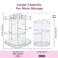 Boxalls Makeup Organizer 360 Degree Rotating Storage MultiFunction Clear Carousel Cosmetic Organizer with 5 Layers Large Capacity Great for Countertop Vanity Bathroom Bedroom Square Shape