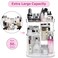 Boxalls Makeup Organizer 360 Degree Rotating Storage MultiFunction Clear Carousel Cosmetic Organizer with 5 Layers Large Capacity Great for Countertop Vanity Bathroom Bedroom Square Shape