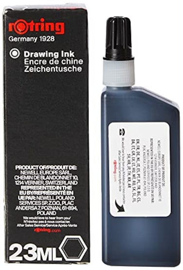 rOtring Isograph Technical Drawing Pen Liquid Ink 23 ml Black
