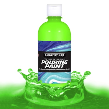 Sargent Art 267566 16oz Acrylic Pouring Neon Green Paint