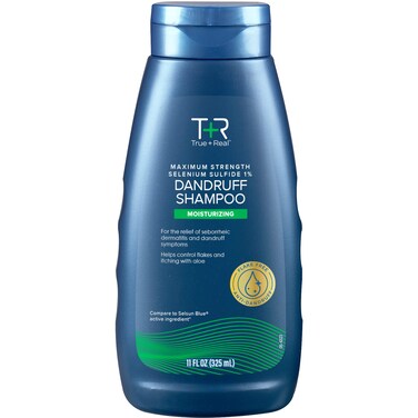 TrueReal Moisturizing Dandruff Shampoo with Aloe and Selenium Sulfide 1 11fl oz