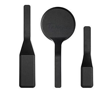 BigMiddleMini Pack of 3 Black Nylon Turners Non Stick KItchen Spatulas High Heat Resistant BPA Free Cooking Utensils Ldeal Cookware for Pancake Vegetable and Cookies