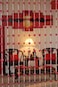 Asian Home Beautiful Acrylic Beaded Curtain  Red Heart