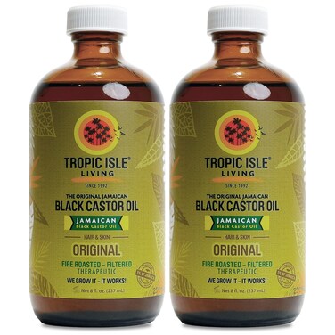 Tropic Isle Living Jamaican Black Castor Oil 8oz Pack of 2