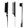 3 Pieces Comb Set for Teasing Edge  Back Brushing  Rat Tail  Edge Combs for Styling Womens Hair Black