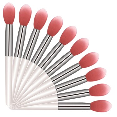 LORMAY 10 Pcs Silicone Lip Mask Brushes Applicators for Lipsticks Lip Gloss Lip Balm and Other Cream Makeup Products 24 inches  60cm