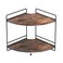 2 Tier Corner Shelf Bathroom Organizer Countertop Wooden Bathroom Trays for Counter Vanity Organizer Makeup Cosmetic Storage Shelf Kitchen Spice Rack Rustic Brown
