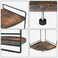 2 Tier Corner Shelf Bathroom Organizer Countertop Wooden Bathroom Trays for Counter Vanity Organizer Makeup Cosmetic Storage Shelf Kitchen Spice Rack Rustic Brown