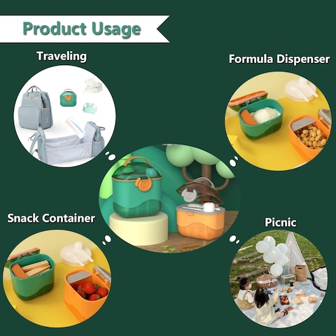 WANWAN Baby Formula Dispenser on The go Milk Powder Formula Container for Travel