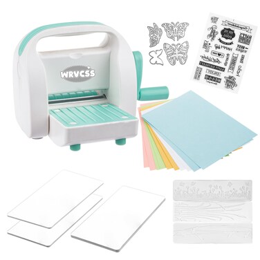 Mini Die Cutting and Embossing Machine for DIY Crafts 35 Feed Slot for 3 Paper and Other Materials