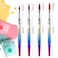 4 Pieces Kolinsky Acrylic Nail Brush Kolinsky Hair Bristles Round Shaped Handle Acrylic Brush Nail Brushes for Acrylic Application Nail Art Brush Nail Manicure Tool Size 6 8 10 12
