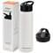 Retrospec Alder Insulated Water Bottle with Straw Lid  Handle Cap  Stainless Steel Wide Mouth DoubleWall Vacuum Insulated Thermos  BPA Free Leakproof Canteen  Abalone 22oz