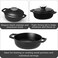 IMUSA Traditional Colombian Mini Nonstick Caldero Dutch Oven for Cooking and Serving 07 Quart SilverBlack