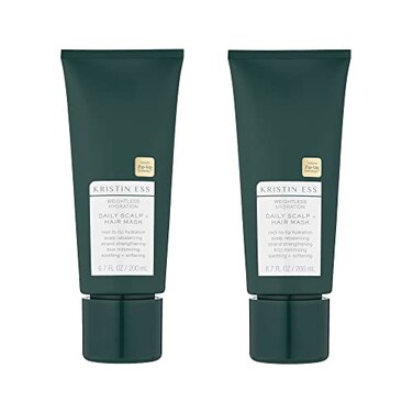Kristin Ess Weightless Hydration Daily Mask  Soothes Scalp Hydrates Hair Rebalancing Treatment Frizz Minimizing Vegan Color  Keratin Safe 67 fl oz Pack of 2
