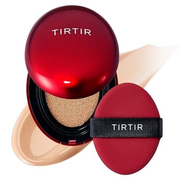 TIRTIR Mask Fit Red Cushion Foundation  Full coverage Weighless Skin fit Satin Glow Finish Korean cushion foundation 24N Latte 063 Fl Oz Pack of 1
