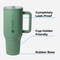 HydroJug Traveler  40 oz Water Bottle with Handle  Flip Straw  Fits in Cup Holder Leak Resistant TumblerReusable Insulated Stainless Steel  Rubber Base  Gifts for Women  Men Pink Sand