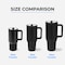 HydroJug Traveler  40 oz Water Bottle with Handle  Flip Straw  Fits in Cup Holder Leak Resistant TumblerReusable Insulated Stainless Steel  Rubber Base  Gifts for Women  Men Pink Sand