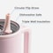 HydroJug Traveler  40 oz Water Bottle with Handle  Flip Straw  Fits in Cup Holder Leak Resistant TumblerReusable Insulated Stainless Steel  Rubber Base  Gifts for Women  Men Pink Sand