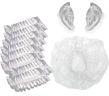 Mini Skater 200Pcs Clear Waterproof Ear Protectors Caps Covers for Hair Dye Shower Bathing