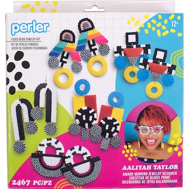Perler Aaliyah Taylor Jewelry Fuse Bread Craft Kit for Kids Multicolor 2467 Piece