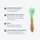 Avanchy Baby Fork Set Bamboo and Silicone Spork Utensils Toddler Baby Led Weaning Silverware Cutlery Flatware Kids First Self Feeding 2 Pack White