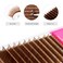 TDANCE Colorful lashes extension C Curl 007mm Thickness Semi Permanent Individual Eyelash Extensions Silk Volume Lashes Professional Salon Use Mixed 815mm Length In One Tray BrownC007815mm