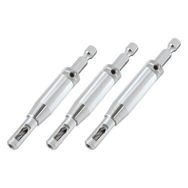 Trend Tool Technology USA Trend 3Piece Quick Release Drill Bit Guide Set 14 Inch Hex Shank HSS Drill Bits Hinge  Lock Applications QRDBGSet