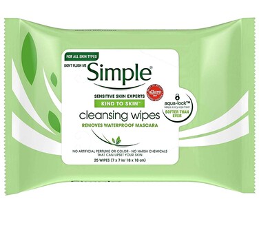 Simple Cleansing Facial Wipes 25 Each Pack of 3